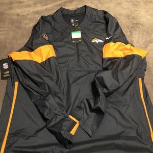 NWT Nike Denver Broncos On-Field 1/4 Zip Pull Over Size XL